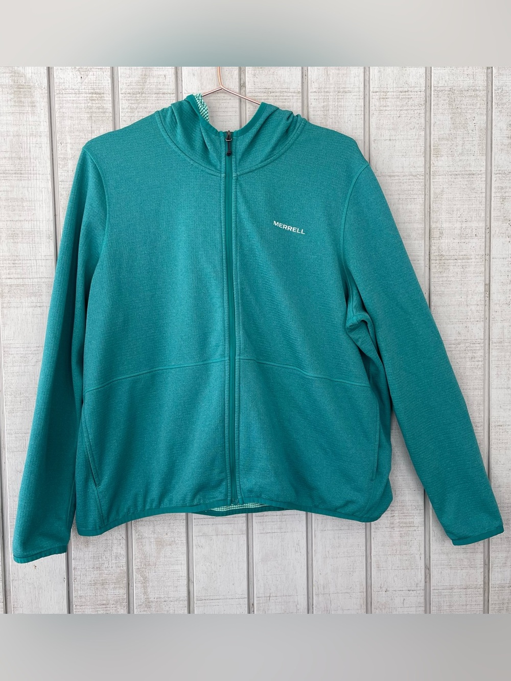 Merrell Teal Hooded Zip Jacket Women’s XXL Athletic Outdoor Lightweight